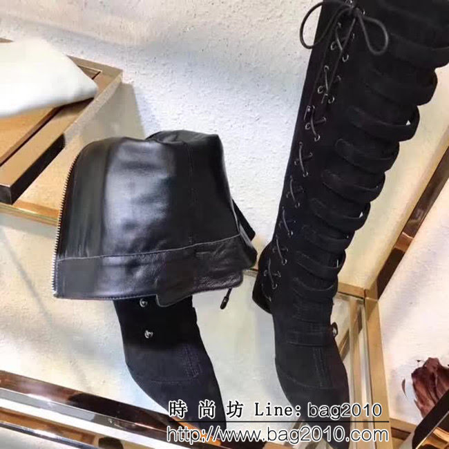 DIOR迪奧 Cruise Clollection 系列 絨裏真皮大底 14寸長款靴 QZS1374